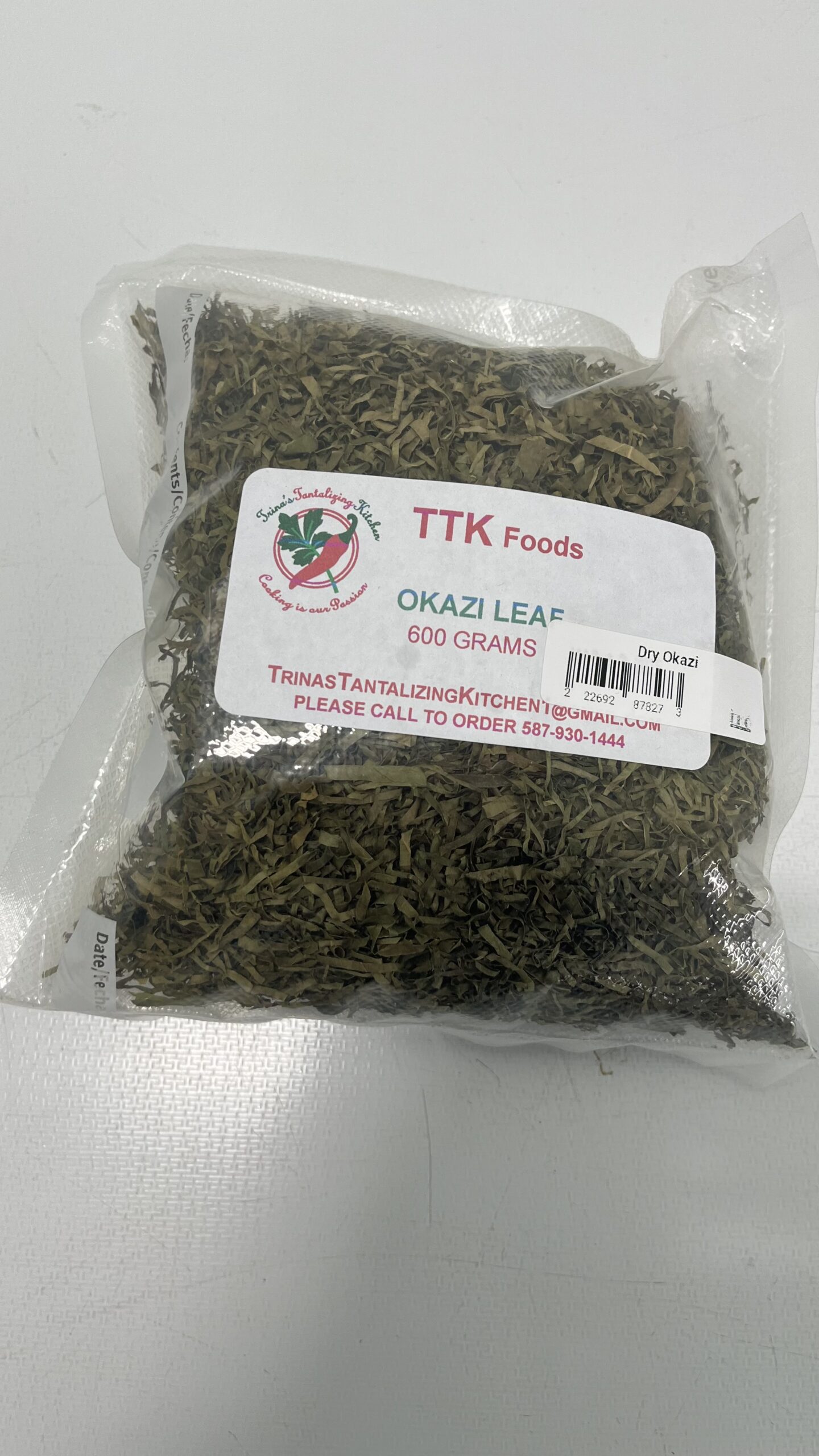 Okazi leaves African soup vegetable dried traditional leaf used for Afang soup and Nigerian cooking in Edmonton Canada