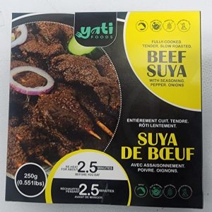 Fully Cooked Tender Slow-Roasted Beef Suya with seasoning, pepper and onions
